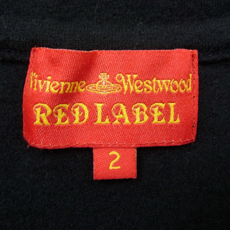 Vivienne Westwood ヴィヴィアンウエストウッド RED LABEL レッドレーベル オーブ ORB 刺繍 カットソー ブラック系 2【中古】