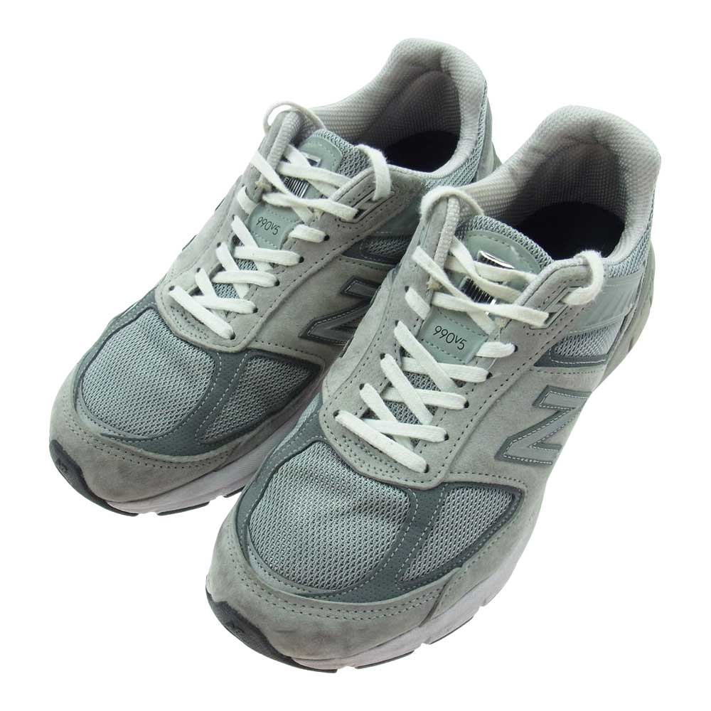 NEW BALANCE ニューバランス M990GL5 スエード ローカット スニーカー グレー系 27cm【中古】