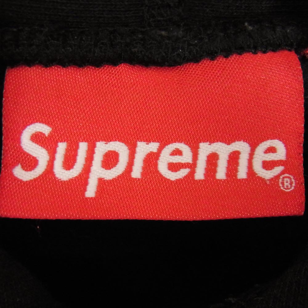 Supreme シュプリーム 18SS Cord Collegiate Logo Hooded コーデュロイ ロゴ フーディ パーカー ブラック系 S【中古】