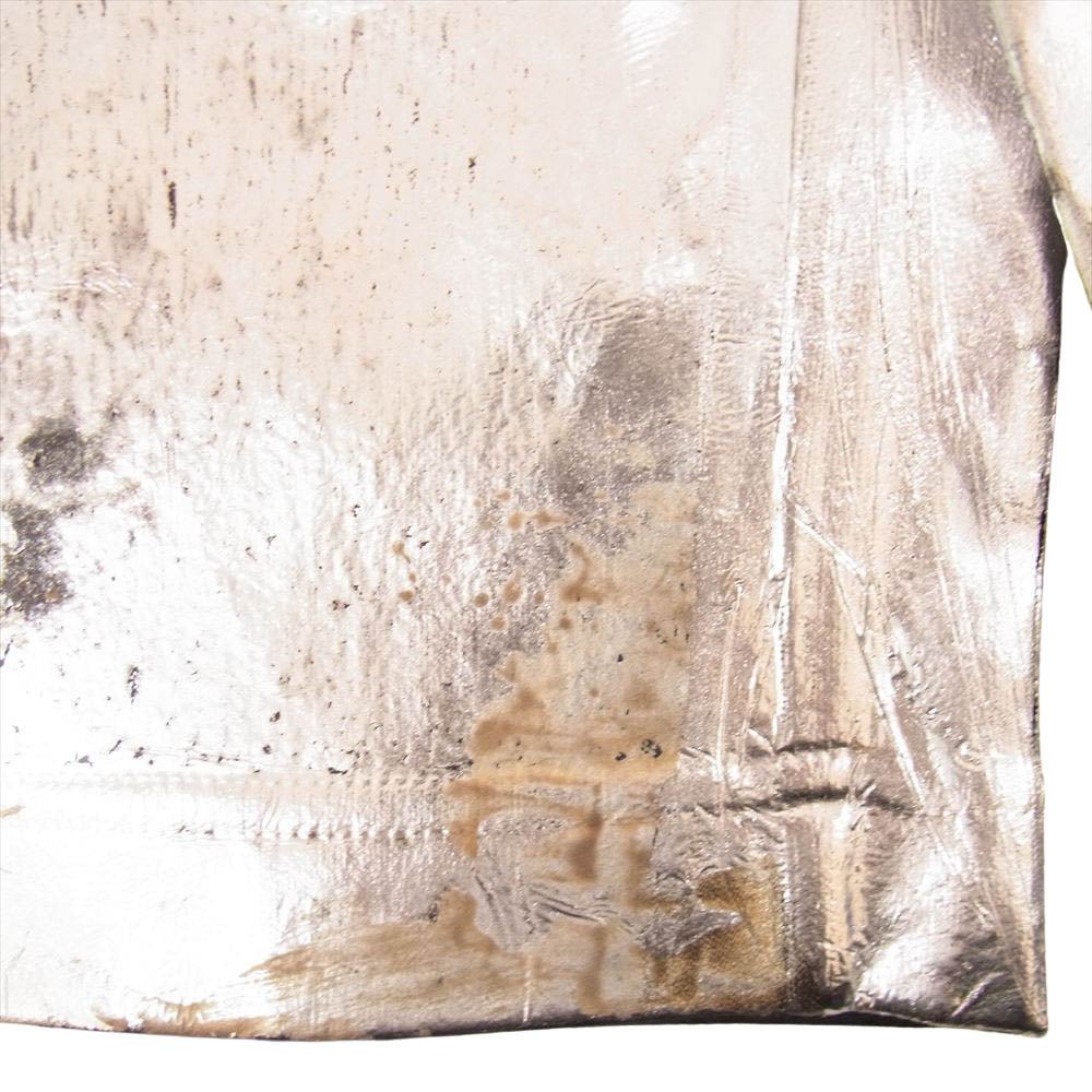 COMME des GARCONS HOMME PLUS コムデギャルソンオムプリュス 21SS PG-T028 AD2020 ムラプリント メタリック加工 ショーツ ハーフパンツ シルバー系 L【中古】