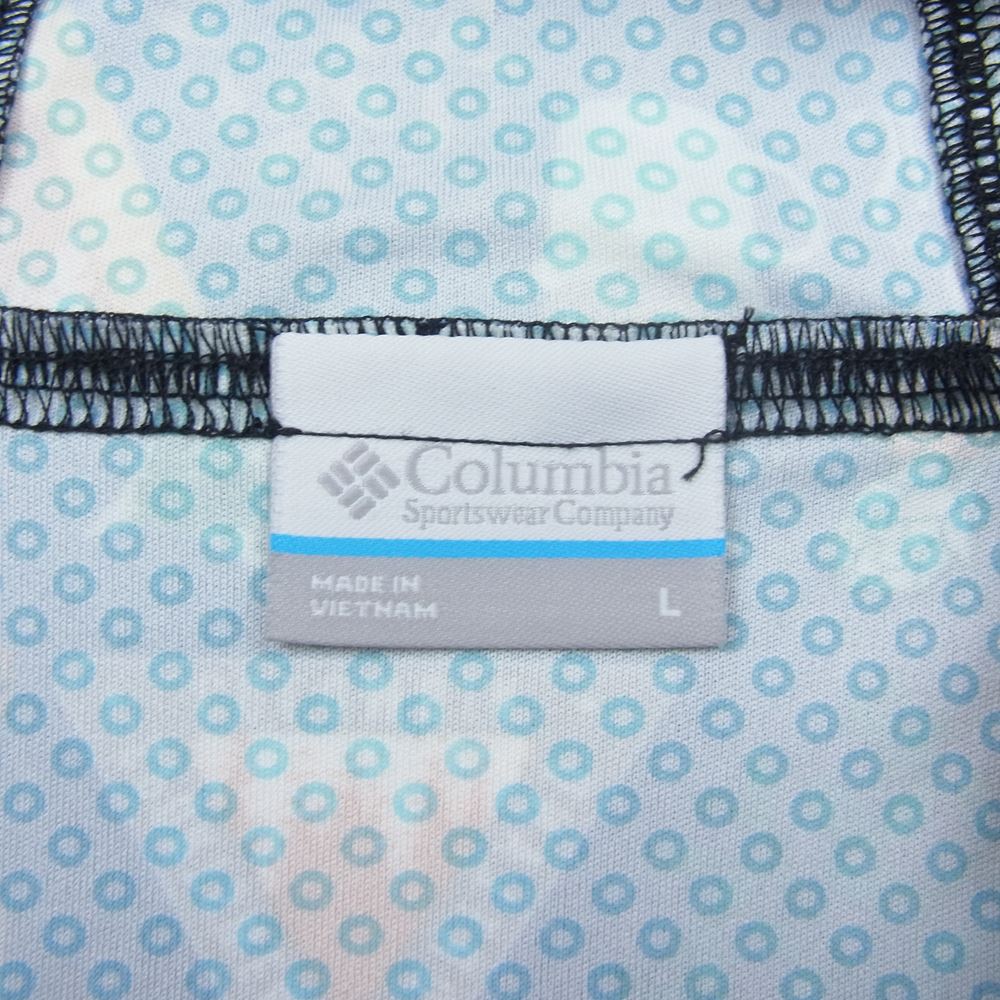Columbia コロンビア PM1866-010 ポーラーパイオニア フルジップ 総柄 フーディ パーカー ブラック系 L【美品】【中古】