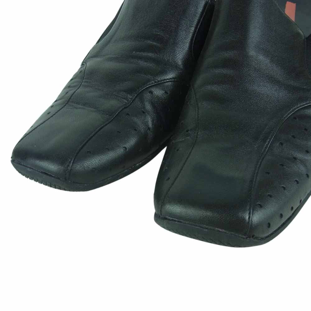 PRADA SPORTS プラダスポーツ 2025 レザー フラットシューズ サンダル スリッポン ブラック系 38【中古】