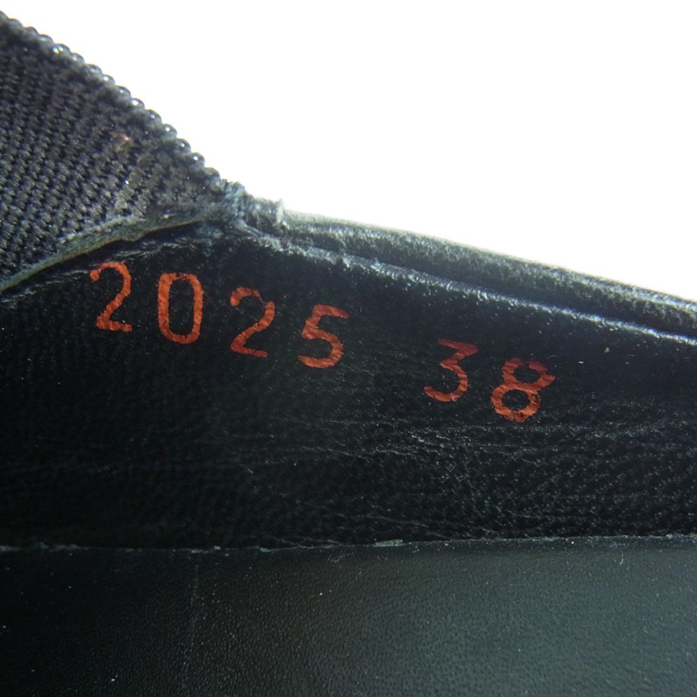 PRADA SPORTS プラダスポーツ 2025 レザー フラットシューズ サンダル スリッポン ブラック系 38【中古】