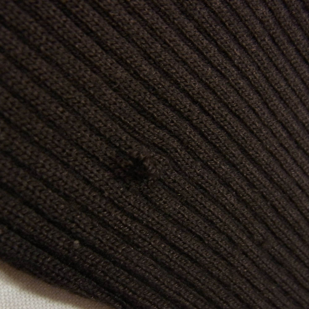 GUCCI グッチ シルク カシミヤ混 素材切替 ウール Vネック カーディガン ダークブラウン系 M【中古】