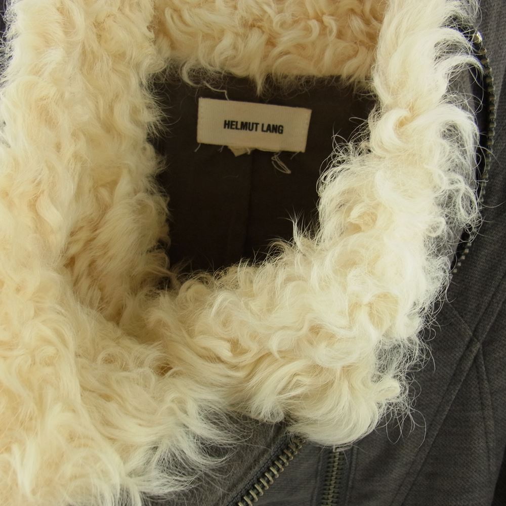 HELMUT LANG ヘルムートラング 16-0304232  国内正規品 タグ 袖レザー切替 ライダースジャケット カーキ系 M【中古】