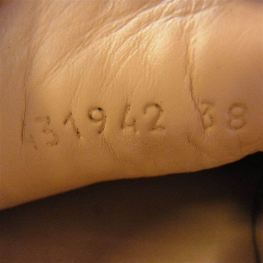 GUCCI グッチ 431942 ACE エース ビー刺繍 エンブロイダリー サイドライン ローカット スニーカー ブラック系 38【中古】