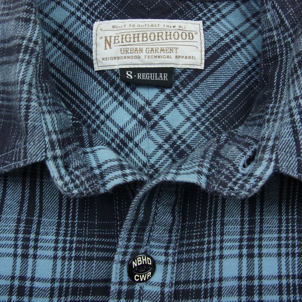 NEIGHBORHOOD ネイバーフッド 131ARNH-SHM01 LOGGER/C-SHIRT.LS ロガー チェック ネル シャツ ブルー系 S【極上美品】【中古】