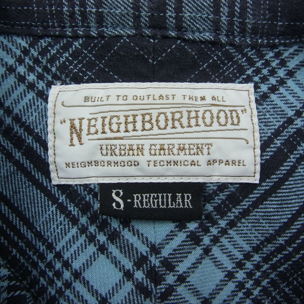 NEIGHBORHOOD ネイバーフッド 131ARNH-SHM01 LOGGER/C-SHIRT.LS ロガー チェック ネル シャツ ブルー系 S【極上美品】【中古】