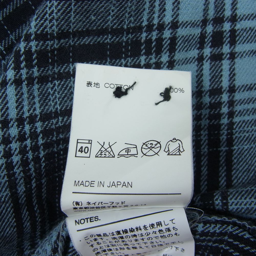 NEIGHBORHOOD ネイバーフッド 131ARNH-SHM01 LOGGER/C-SHIRT.LS ロガー チェック ネル シャツ ブルー系 S【極上美品】【中古】