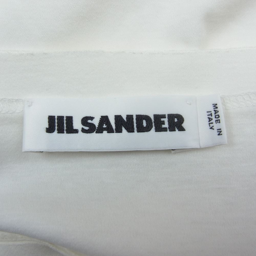 JIL SANDER ジルサンダー 19SS JSUO705060 MO247608A ロゴプリント オーバーサイズ クルーネック 半袖 Tシャツ ホワイト系 L【中古】