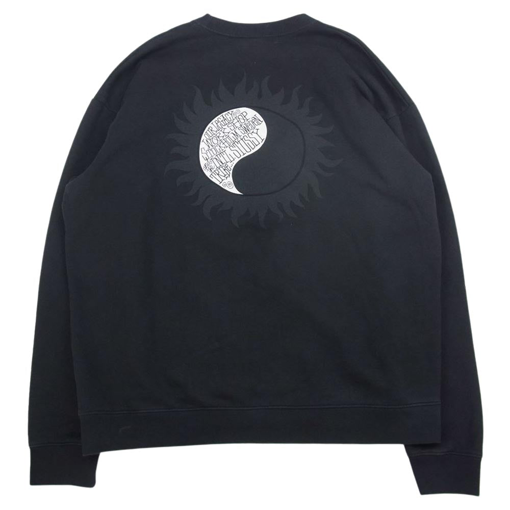アワーレガシー Stussy ステューシー Sun Crewneck  サン 太陽 クルーネック スウェット トレーナー ブラック系 XL【中古】