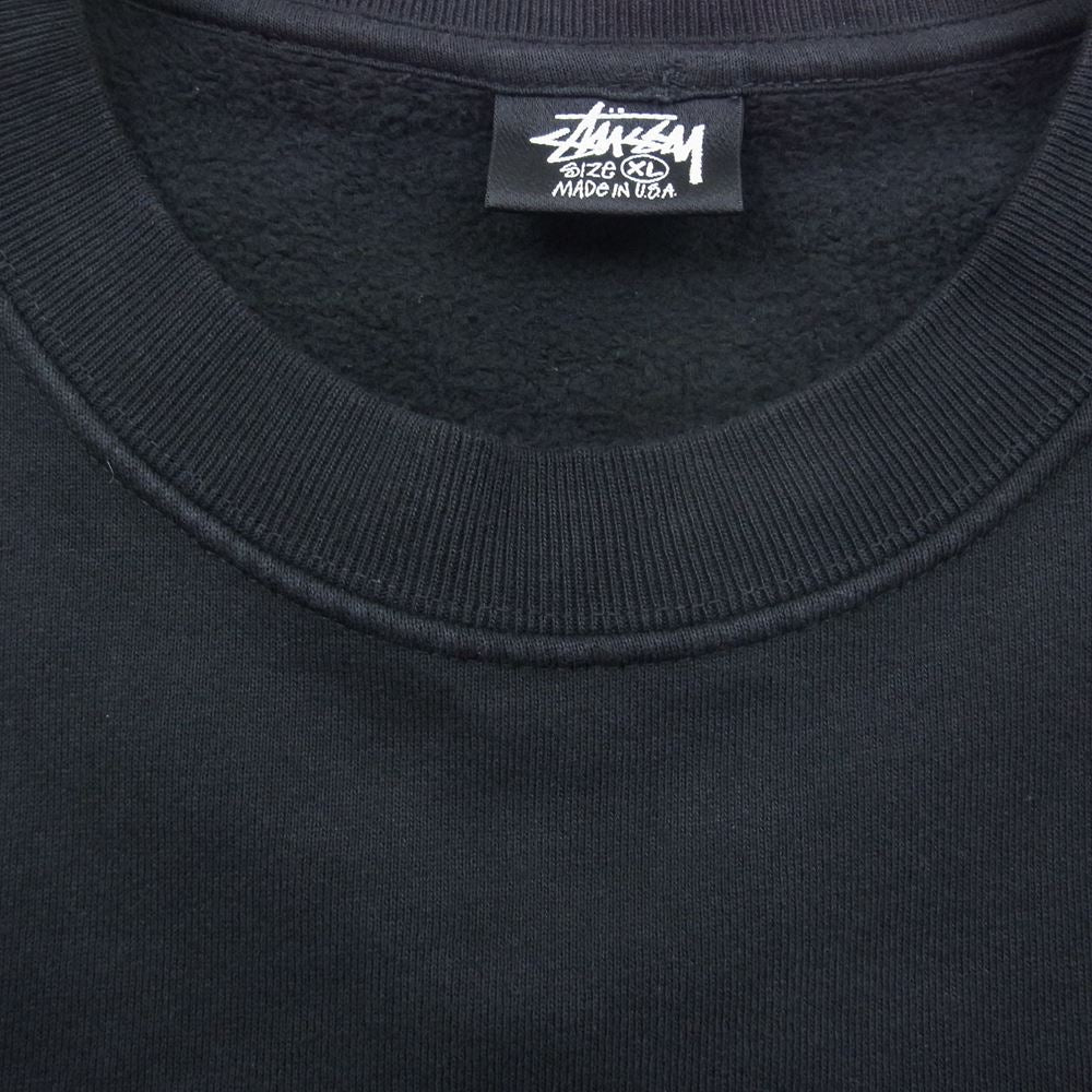 アワーレガシー Stussy ステューシー Sun Crewneck  サン 太陽 クルーネック スウェット トレーナー ブラック系 XL【中古】