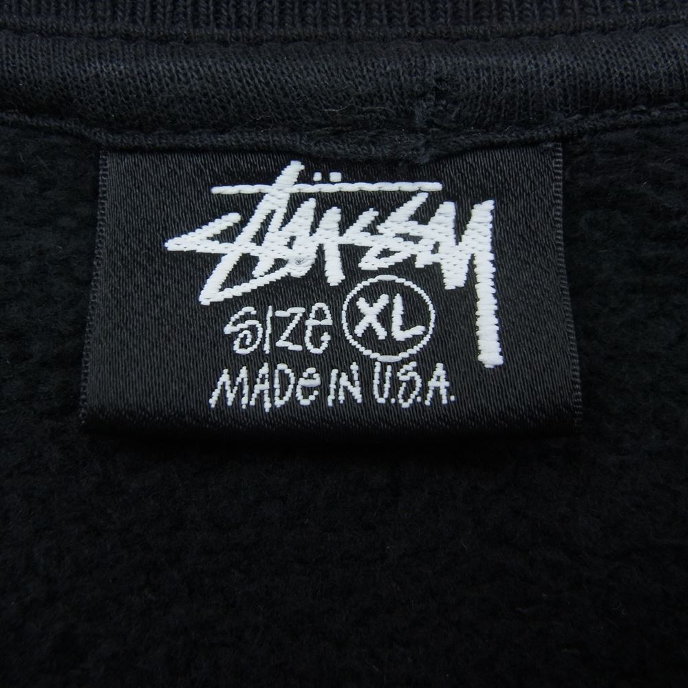 アワーレガシー Stussy ステューシー Sun Crewneck  サン 太陽 クルーネック スウェット トレーナー ブラック系 XL【中古】