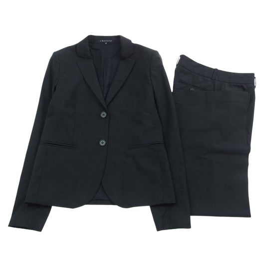 theory セオリー テーラード ジャケット スラックス パンツ セットアップ ブラック系 4【中古】