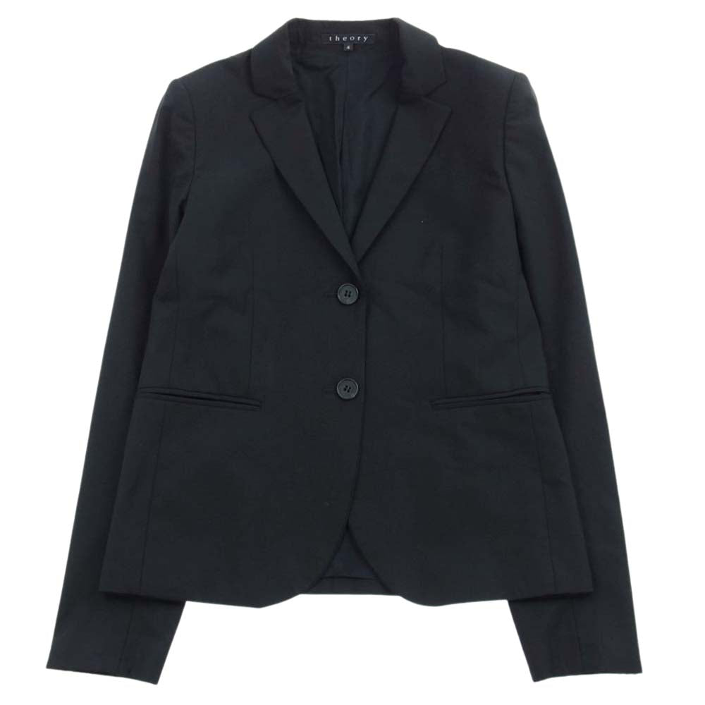theory セオリー テーラード ジャケット スラックス パンツ セットアップ ブラック系 4【中古】