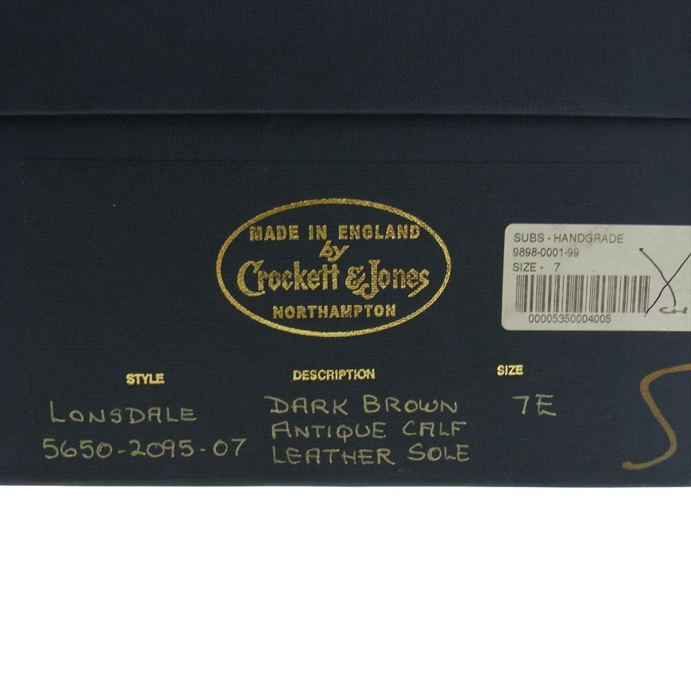CROCKETT&JONES クロケットアンドジョーンズ 5650-2095-07 LONSDALE Handgrade ロンスデール ハンドグレード レザー ドレスシューズ ブラウン系 7【新古品】【未使用】【中古】
