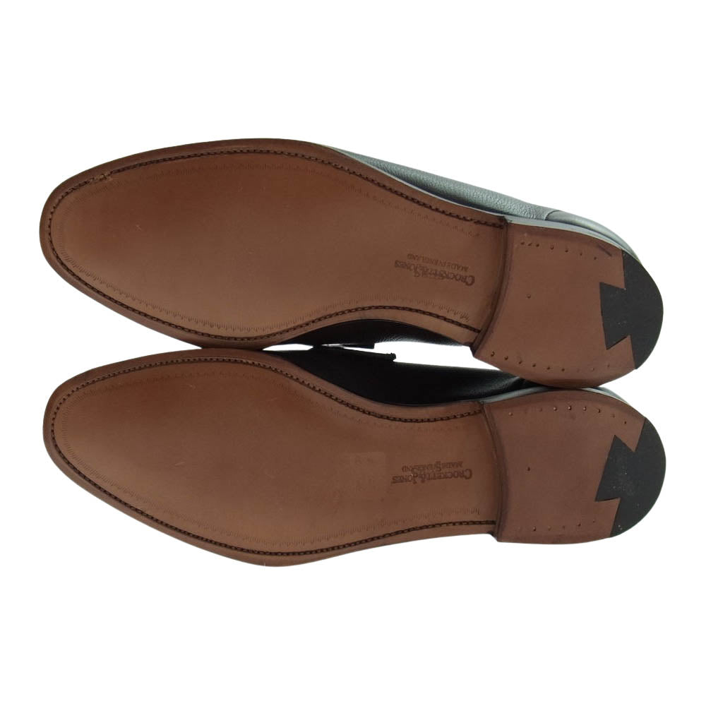 CROCKETT&JONES クロケットアンドジョーンズ 5444-5095-01 TEIGN テイン COTSWOLD GRAIN レザー アンラインド コイン ローファー ダークブラウン系 7E【極上美品】【中古】