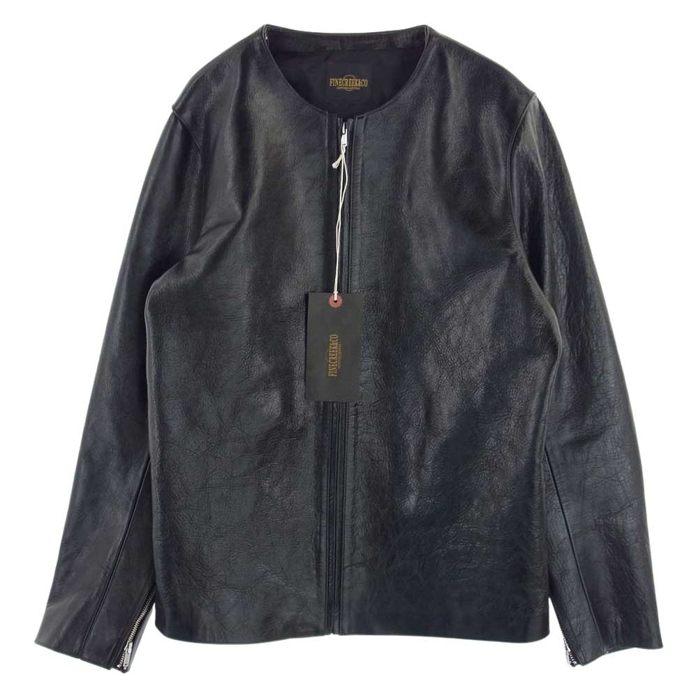 ファインクリークアンドコー ACJK015 Bud Heavy Weight バド ヘビーウェイト 茶芯 1.3mm厚ホースハイド レザー シングル ライダース ジャケット ブラック系 40【新古品】【未使用】【中古】