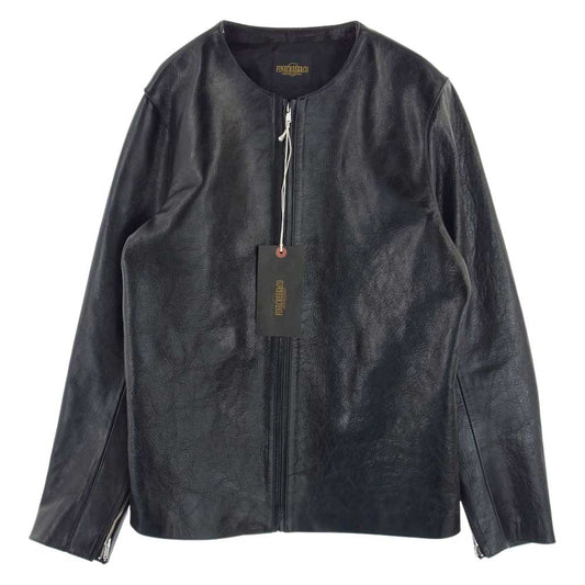 ファインクリークアンドコー ACJK015 Bud Heavy Weight バド ヘビーウェイト 茶芯 1.3mm厚ホースハイド レザー シングル ライダース ジャケット ブラック系 40【新古品】【未使用】【中古】