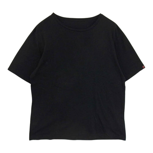 PORTER CLASSIC ポータークラシック 袖タブロゴ クルーネック 半袖 Tシャツ カットソー ブラック系 L【中古】