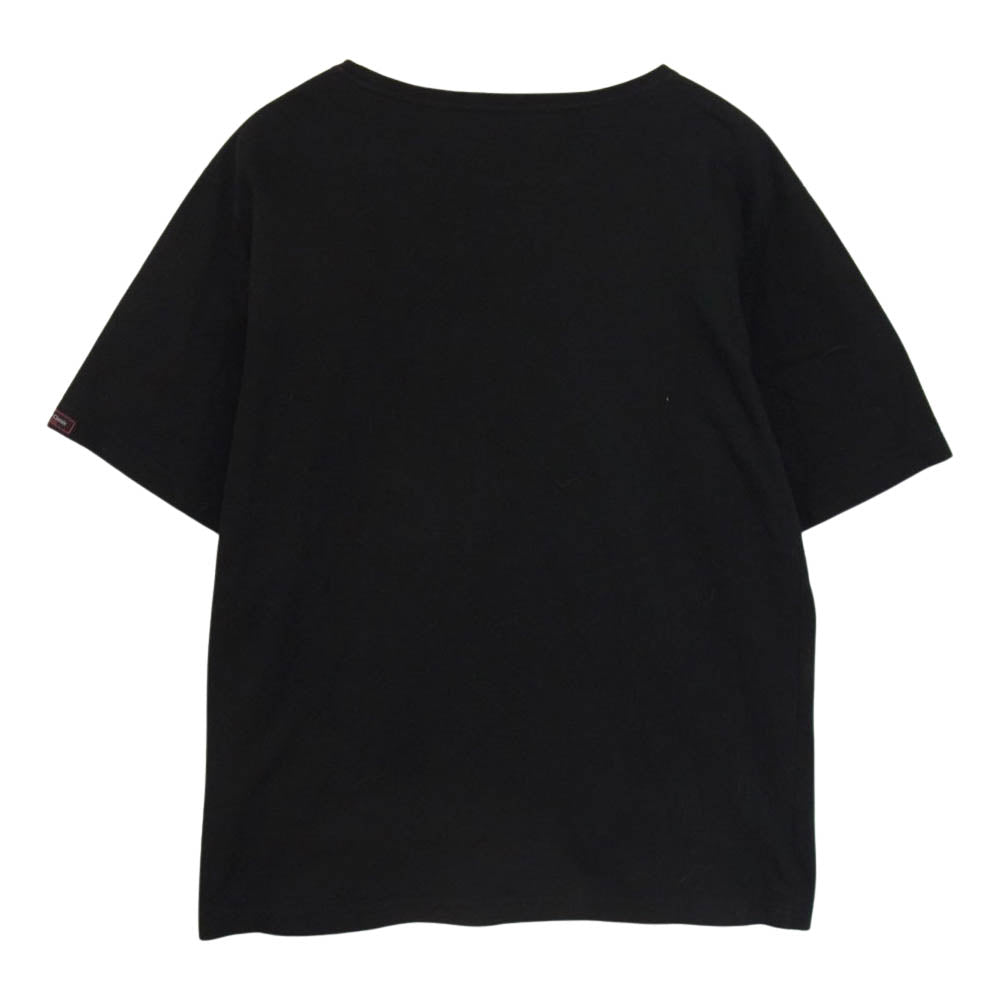 PORTER CLASSIC ポータークラシック 袖タブロゴ クルーネック 半袖 Tシャツ カットソー ブラック系 L【中古】
