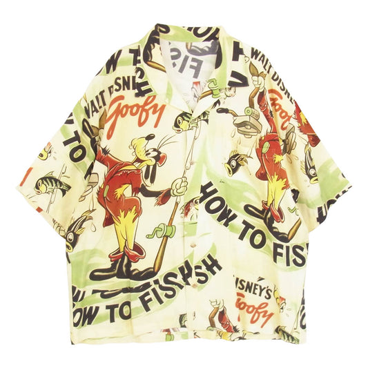 PORTER CLASSIC ポータークラシック 22SS DISNEY VINTAGE POSTERS ディズニーヴィンテージポスター グーフィー ALOHA SHIRTS アロハシャツ ハワイアンシャツ マルチカラー系 L【中古】