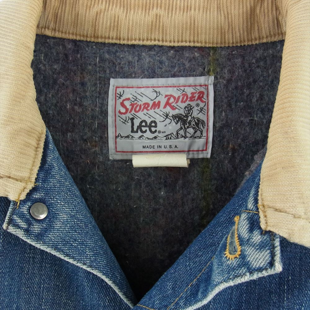 Lee リー ヴィンテージ 80s Storm Rider ストームライダー ブランケット付き デニム ジャケット ブルー系【中古】