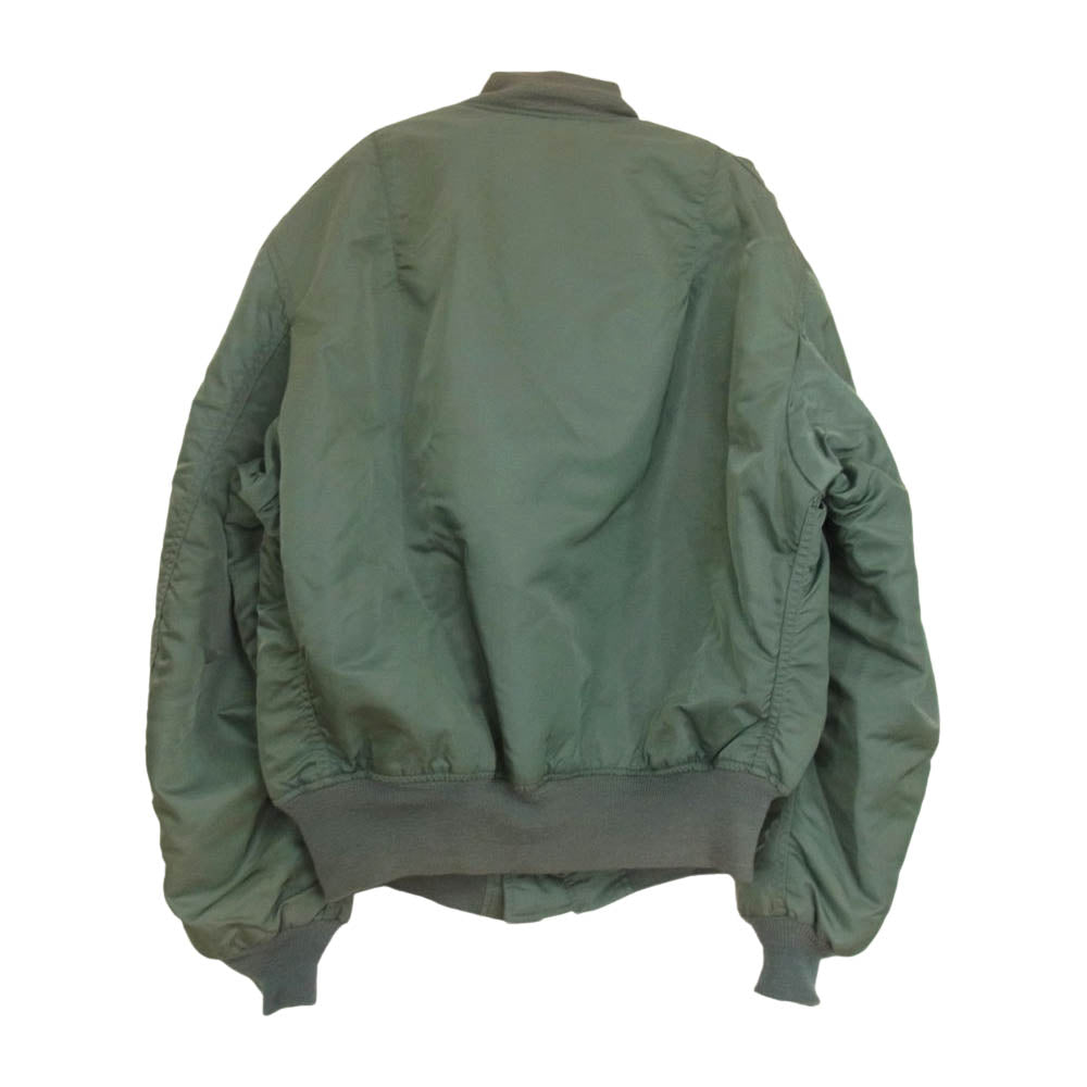 ALPHA アルファ USA製 MA-1 ミリタリー ジャケット グリーン系 M【中古】