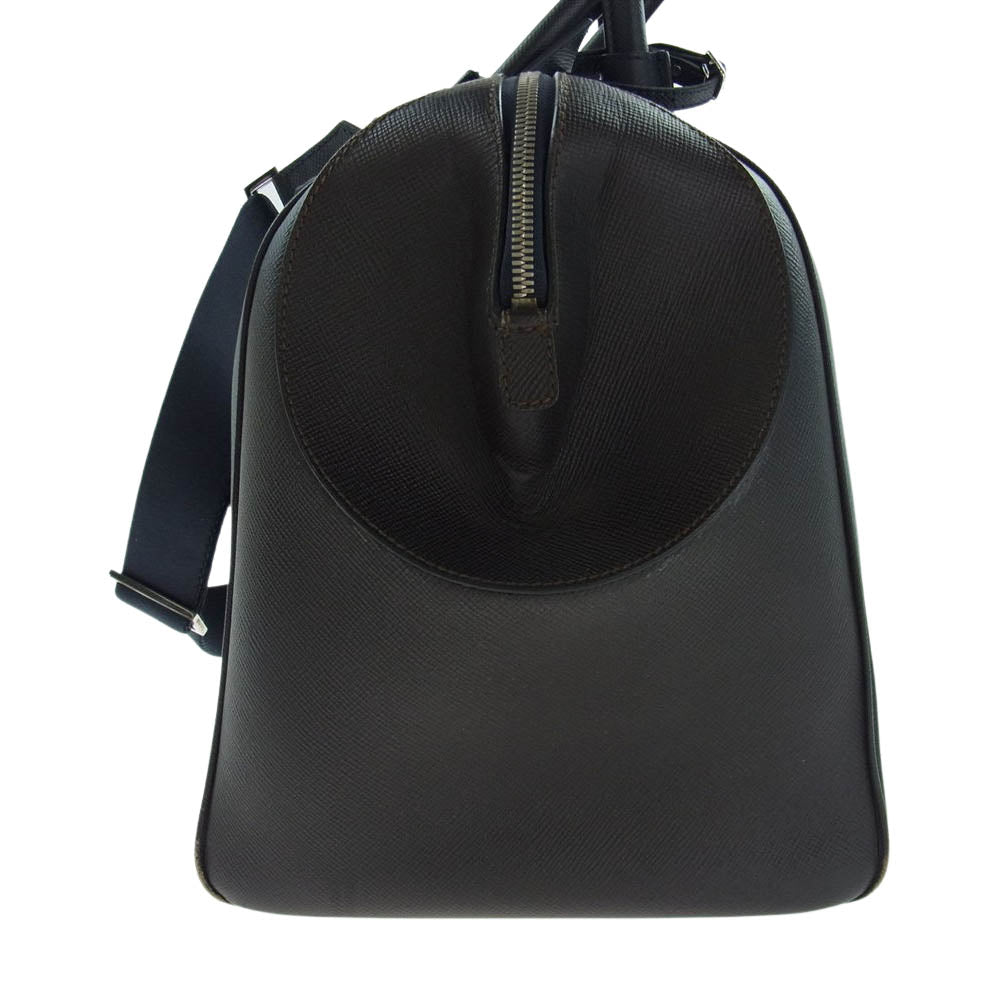 セラピアン SEVOEULL6155-M40 ANI BAG アニ 立体縫製 レザー 2WAY オレッキア アイコン ボストン ショルダーバッグ ブラック系【中古】