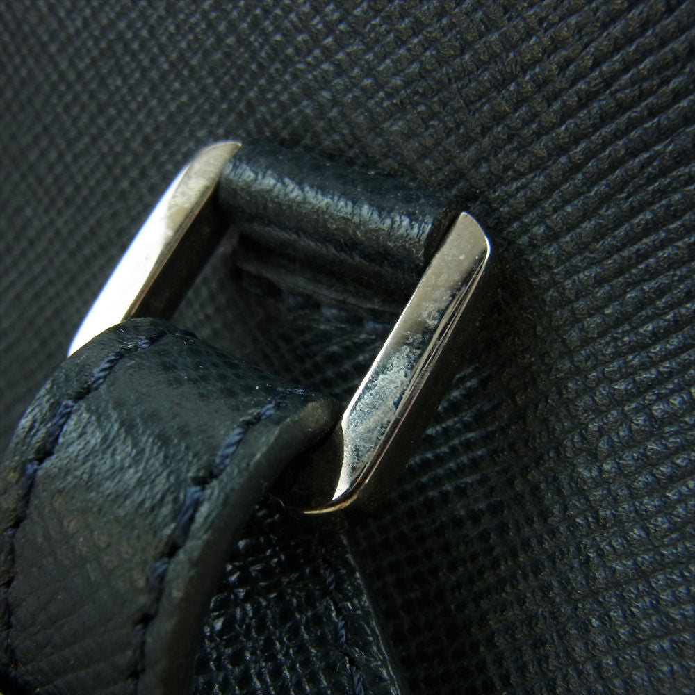 セラピアン SEVOEULL6155-M40 ANI BAG アニ 立体縫製 レザー 2WAY オレッキア アイコン ボストン ショルダーバッグ ブラック系【中古】