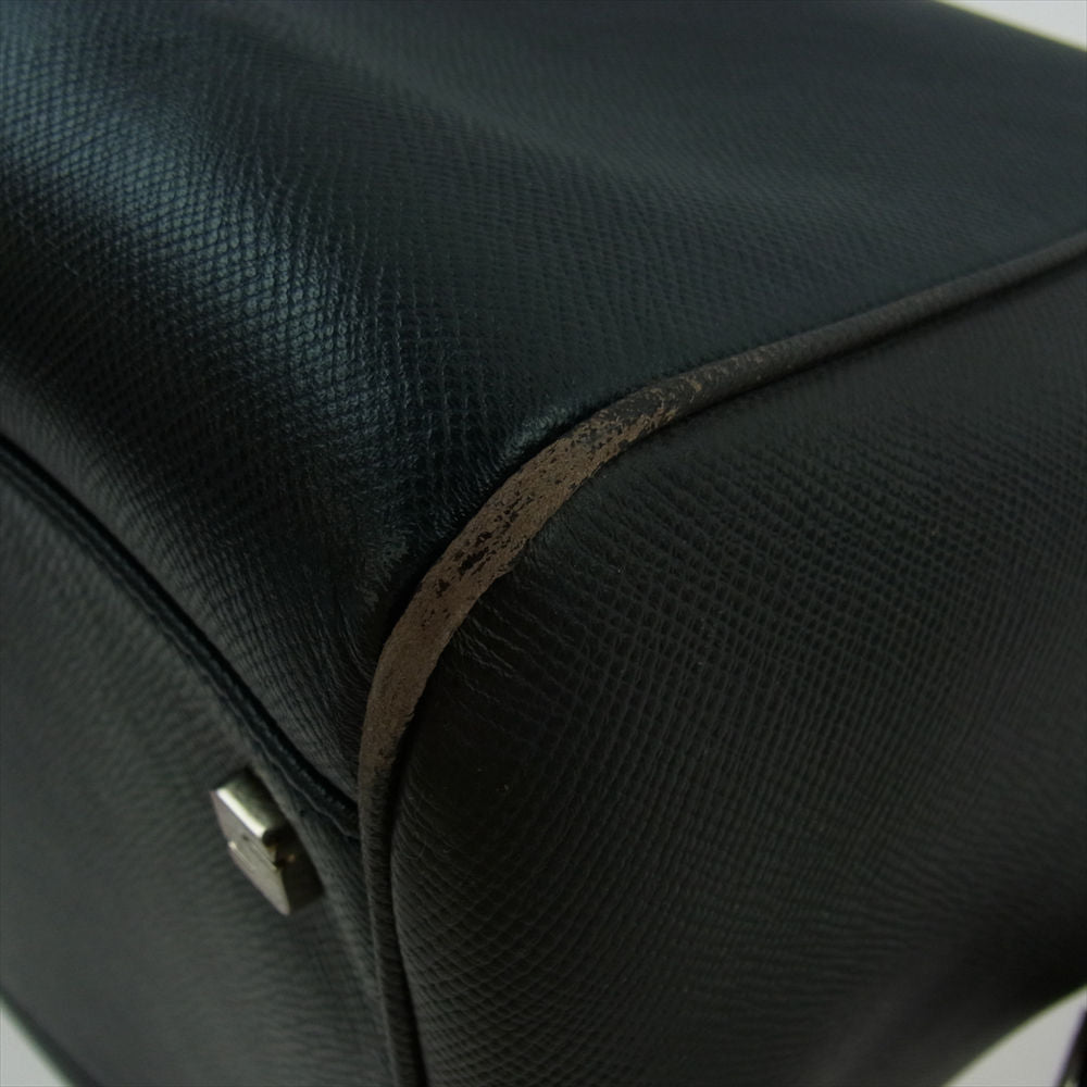 セラピアン SEVOEULL6155-M40 ANI BAG アニ 立体縫製 レザー 2WAY オレッキア アイコン ボストン ショルダーバッグ ブラック系【中古】