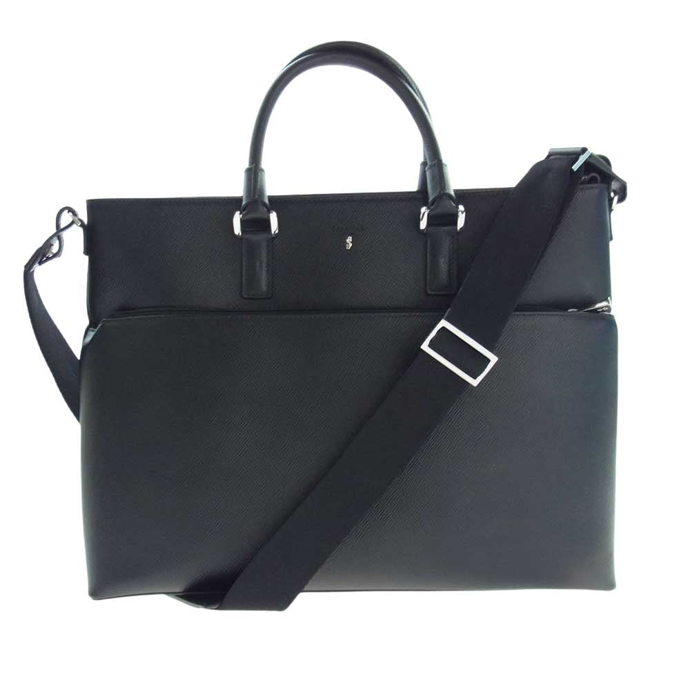 セラピアン SSAFSMLL6647-M40 SAFFIANO TOTE BAG サフィアーノ レザー 2WAY トートバッグ ブリーフケース ブラック系【極上美品】【中古】