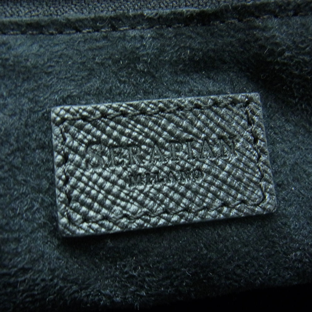 セラピアン SSAFSMLL6647-M40 SAFFIANO TOTE BAG サフィアーノ レザー 2WAY トートバッグ ブリーフケース ブラック系【極上美品】【中古】
