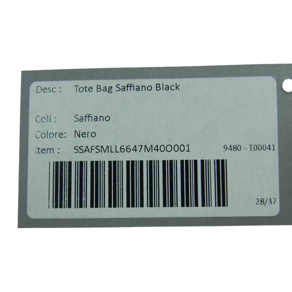 セラピアン SSAFSMLL6647-M40 SAFFIANO TOTE BAG サフィアーノ レザー 2WAY トートバッグ ブリーフケース ブラック系【極上美品】【中古】