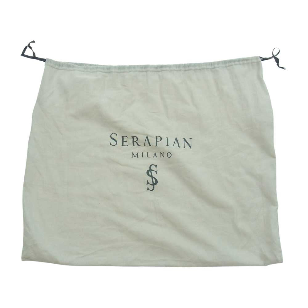セラピアン SSAFSMLL6647-M40 SAFFIANO TOTE BAG サフィアーノ レザー 2WAY トートバッグ ブリーフケース ブラック系【極上美品】【中古】