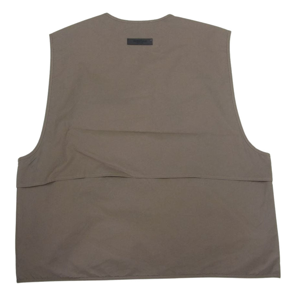 FEAR OF GOD フィアオブゴッド 22AW ESSENTIALS エッセンシャルズ Work Vest ワーク ベスト カーキ系 L【中古】