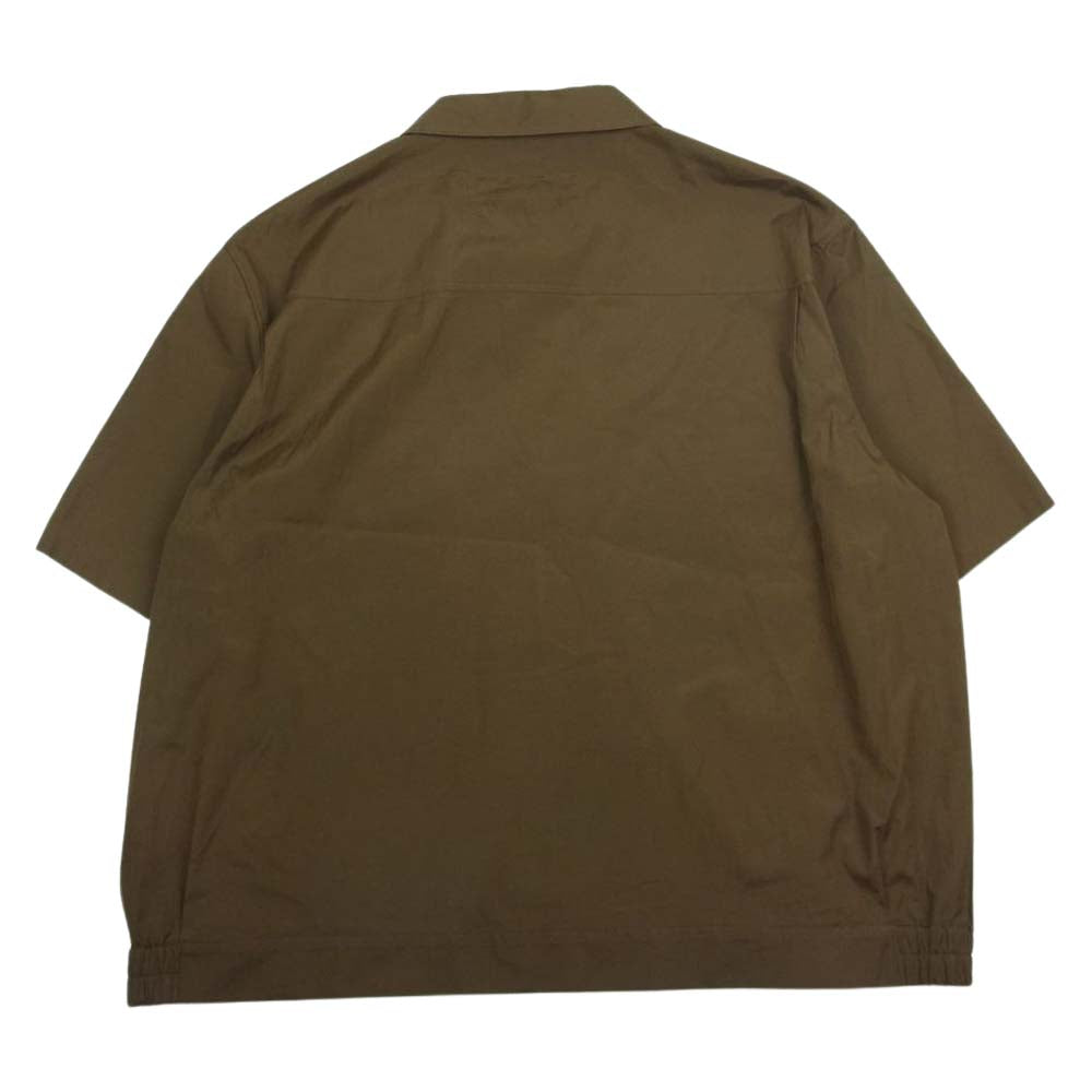ゼニア Trofeo comfort cotton overshirt オーバーサイズ 半袖 シャツ カーキ系 XXL【美品】【中古】