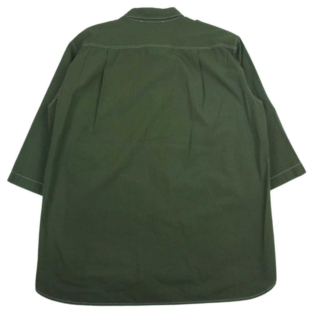 ACNE STUDIOS アクネストゥディオズ FN-MN-SHIR000468 Short sleeve shirt pockets 4ポケット エポレット 半袖 コットン シャツ カーキ系 185/100A【美品】【中古】