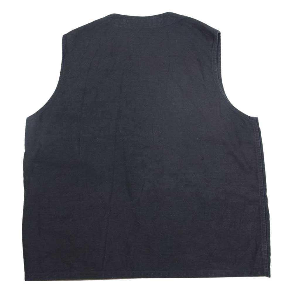 Nigel Cabourn ナイジェルケーボン 8045-00-70005 FRENCH ARMY VEST HEMP DENIM ヘンプ デニム フレンチ アーミー ベスト ブラック系 50【中古】