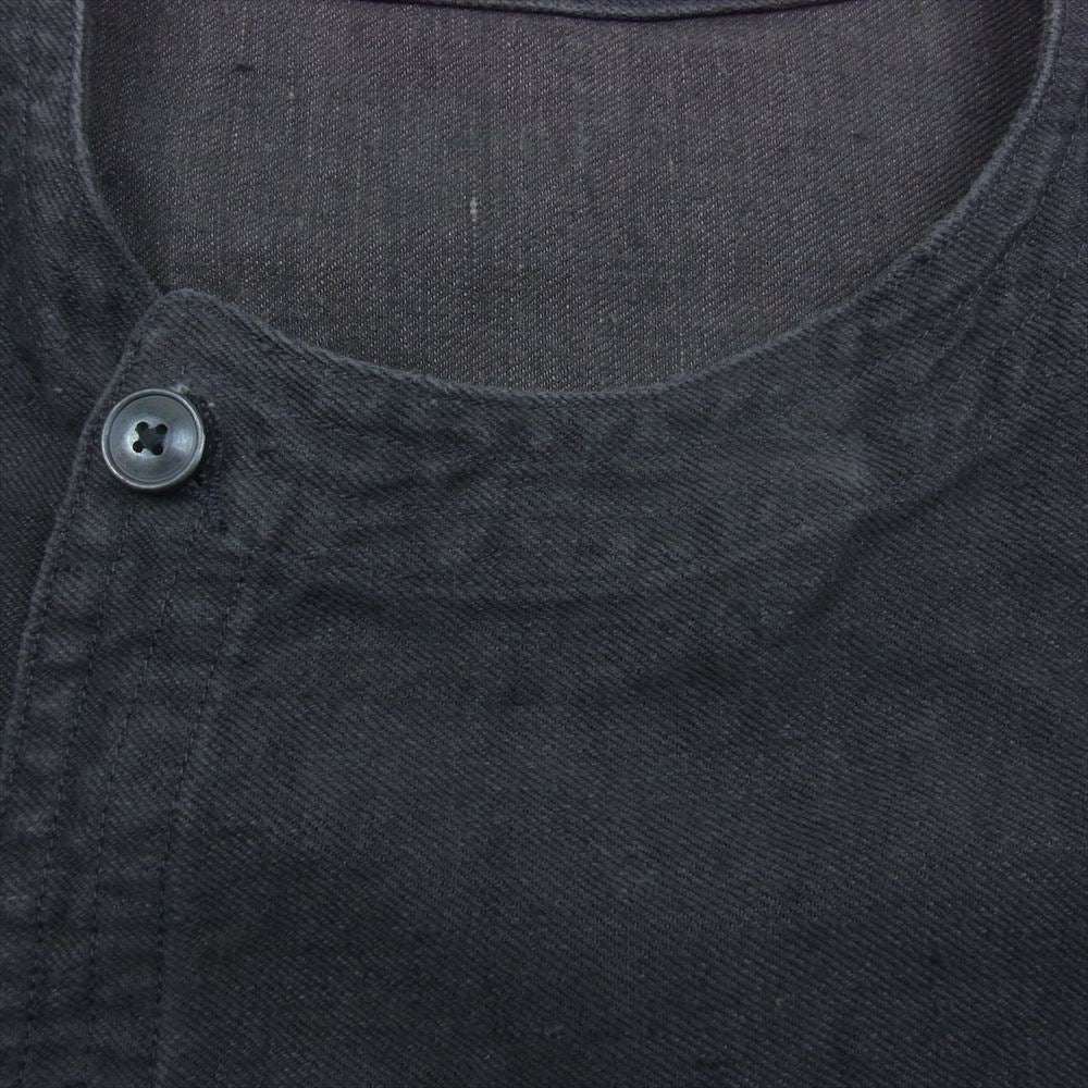 Nigel Cabourn ナイジェルケーボン 8045-00-70005 FRENCH ARMY VEST HEMP DENIM ヘンプ デニム フレンチ アーミー ベスト ブラック系 50【中古】