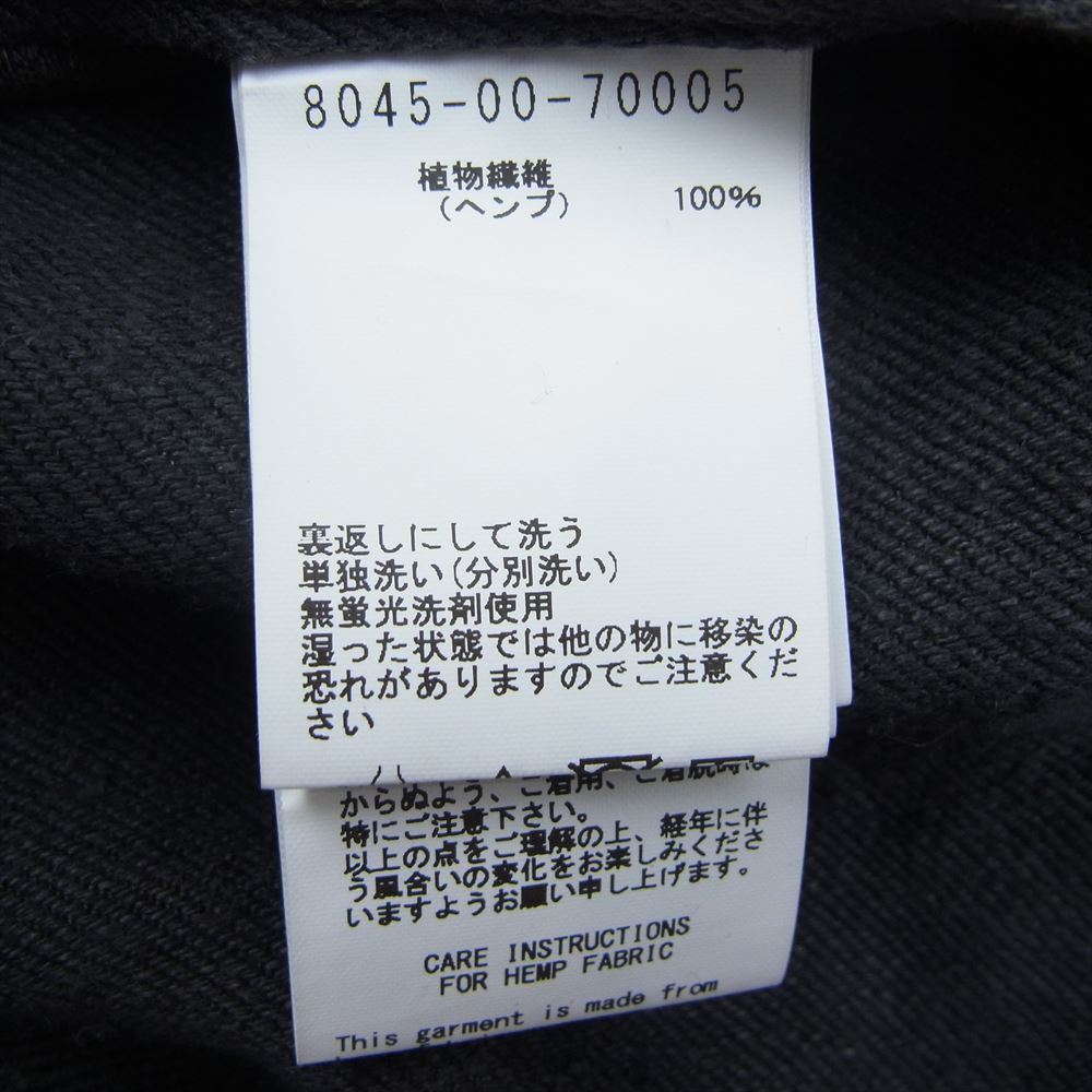 Nigel Cabourn ナイジェルケーボン 8045-00-70005 FRENCH ARMY VEST HEMP DENIM ヘンプ デニム フレンチ アーミー ベスト ブラック系 50【中古】