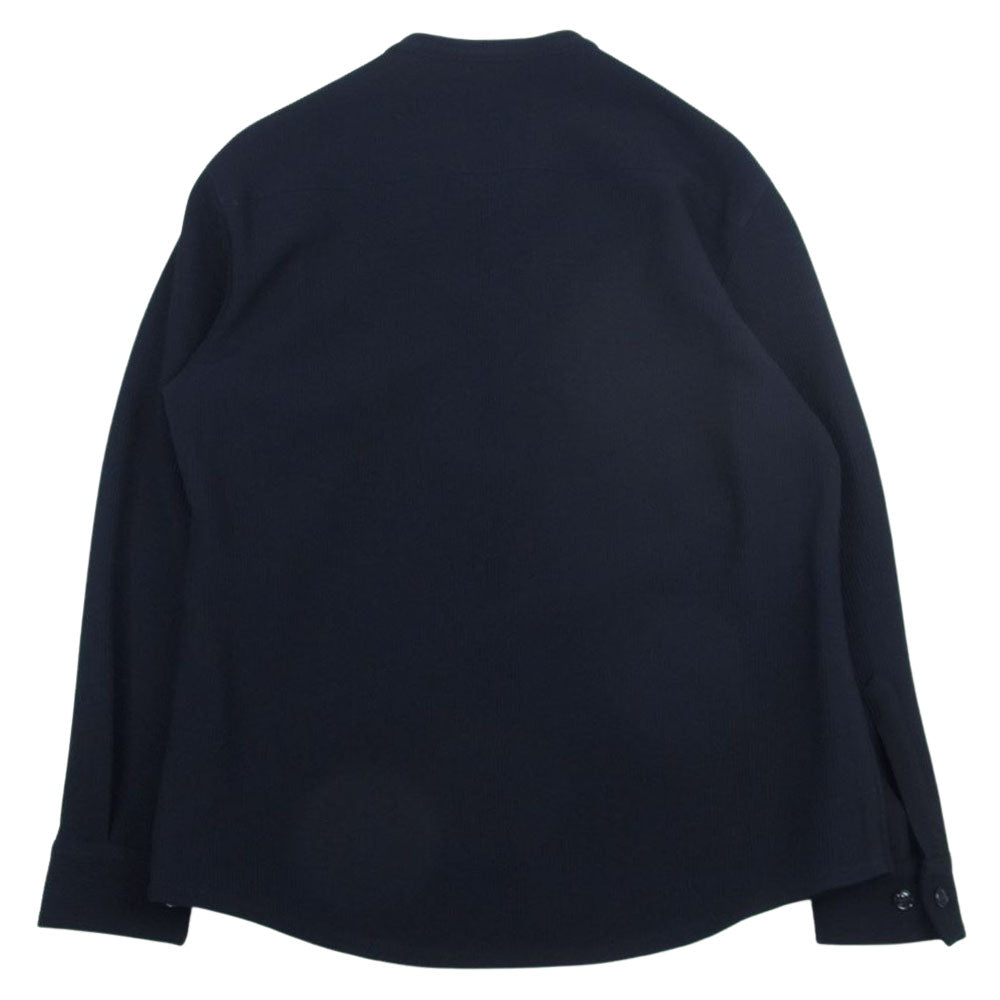 GIORGIO ARMANI ジョルジオアルマーニ 22AW 2WGGG0TU 国内正規品 イタリア製 VIRGIN WOOL CASUAL JACKET バージンウール カジュアル ジャケット ネイビー系 52R【美品】【中古】