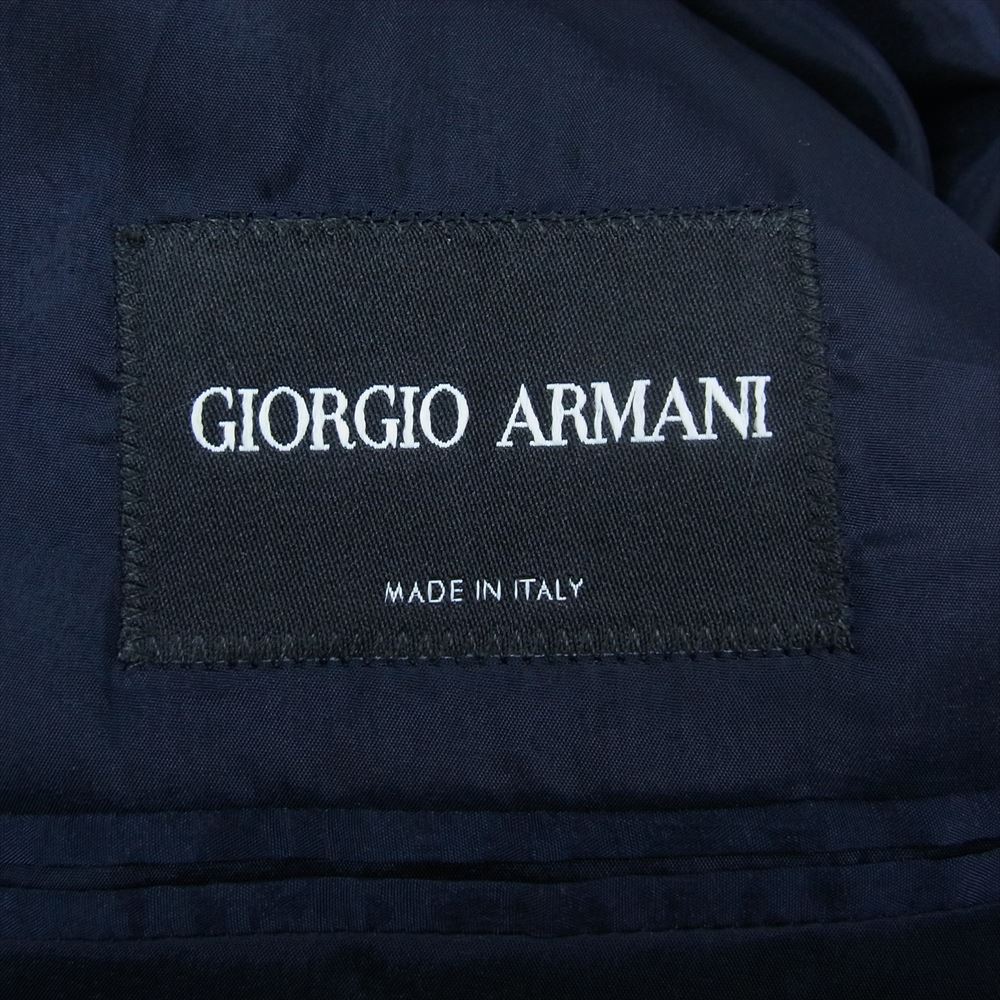GIORGIO ARMANI ジョルジオアルマーニ 22AW 2WGGG0TU 国内正規品 イタリア製 VIRGIN WOOL CASUAL JACKET バージンウール カジュアル ジャケット ネイビー系 52R【美品】【中古】