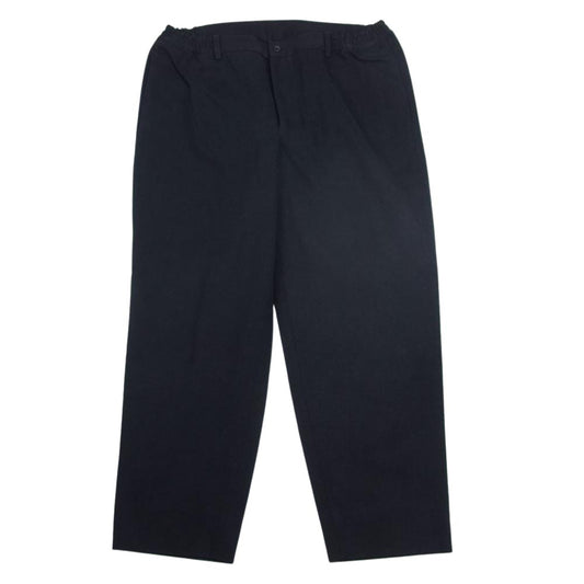 COMME des GARCONS HOMME DEUX コムデギャルソンオムドゥ 22AW DJ-P028 AD2022 綿ギャバジン ワイド イージー テーパードパンツ ダークネイビー系 XL【中古】