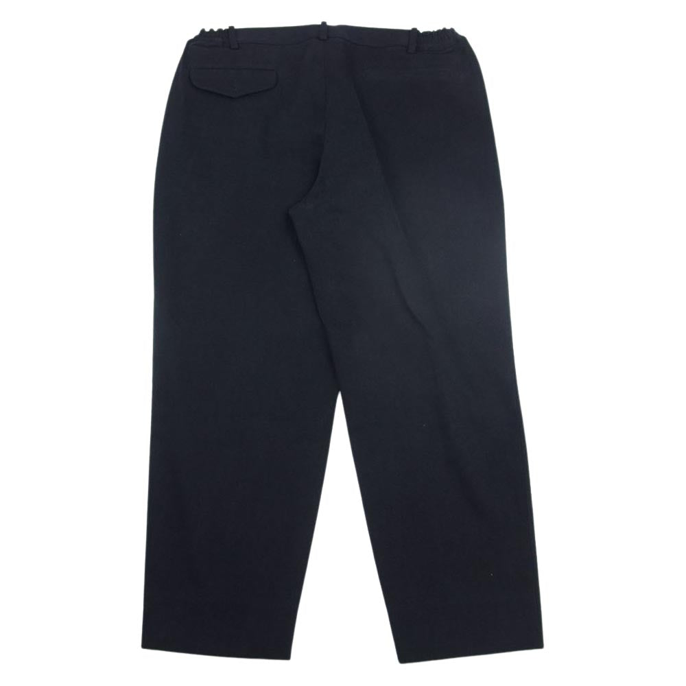 COMME des GARCONS HOMME DEUX コムデギャルソンオムドゥ 22AW DJ-P028 AD2022 綿ギャバジン ワイド イージー テーパードパンツ ダークネイビー系 XL【中古】