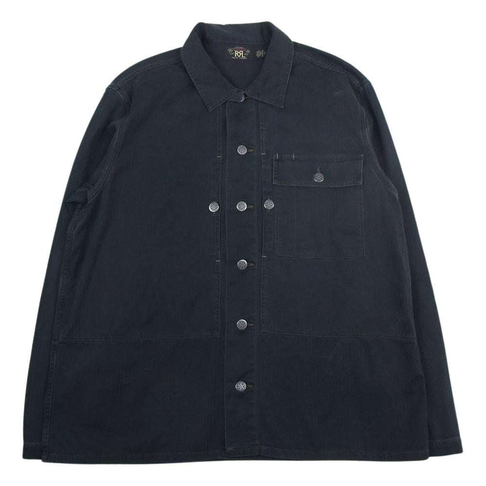 RRL ダブルアールエル へリンボーン カバーオール ジャケット グレー系 XL【美品】【中古】