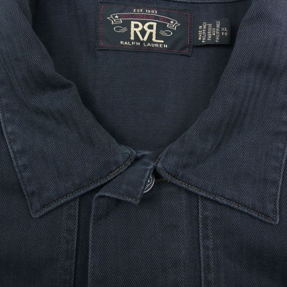 RRL ダブルアールエル へリンボーン カバーオール ジャケット グレー系 XL【美品】【中古】
