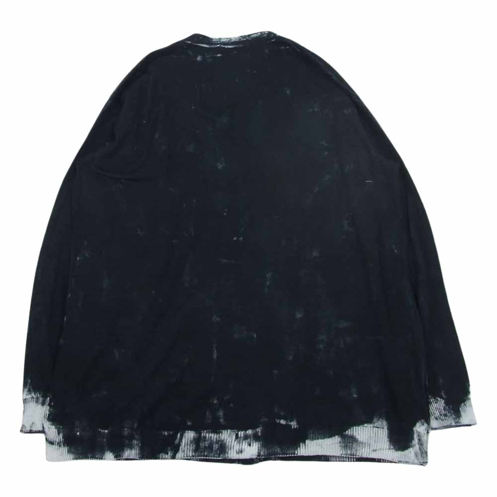 Yohji Yamamoto POUR HOMME ヨウジヤマモトプールオム 22SS HG-K81-096 12G2P PS DIED PRINT V CARDIGAN ガーメントダイ プリント Vネック カーディガン ブラック系 ホワイト系 3【中古】