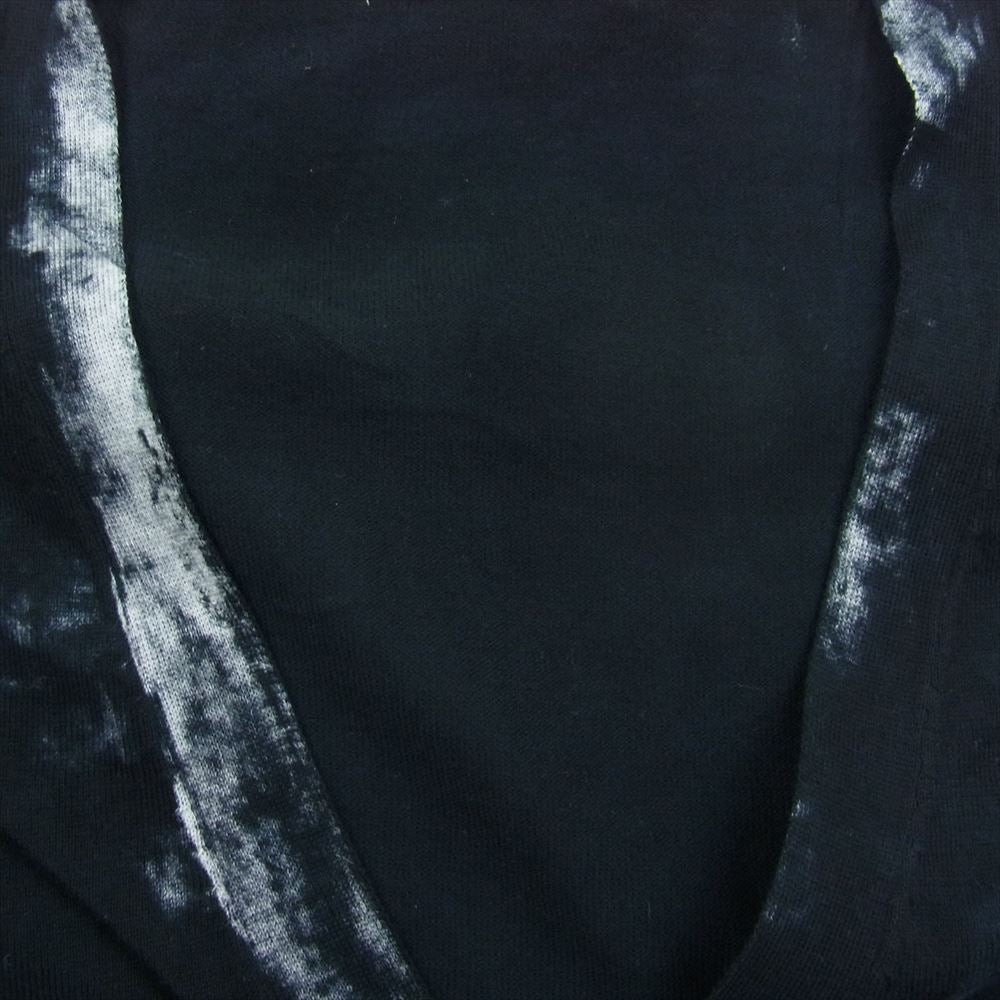 Yohji Yamamoto POUR HOMME ヨウジヤマモトプールオム 22SS HG-K81-096 12G2P PS DIED PRINT V CARDIGAN ガーメントダイ プリント Vネック カーディガン ブラック系 ホワイト系 3【中古】