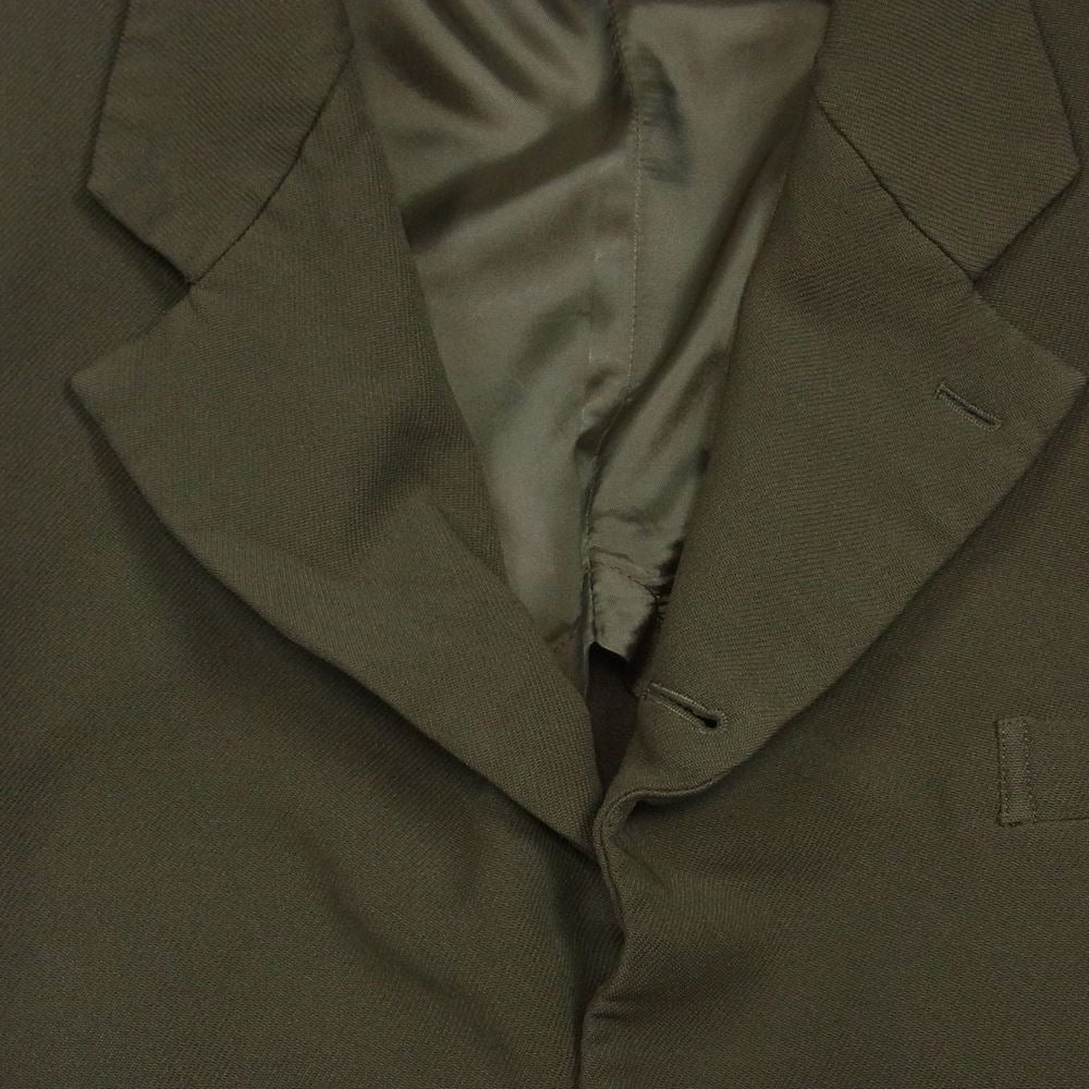 COMME des GARCONS HOMME DEUX コムデギャルソンオムドゥ 21SS DG-J048 染色加工 ポリ縮 ジャケット ダークカーキ系 XL【中古】